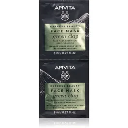 Apivita Ensemble Green Clay Nettoyage et purification, 2 pcs, 8 ml